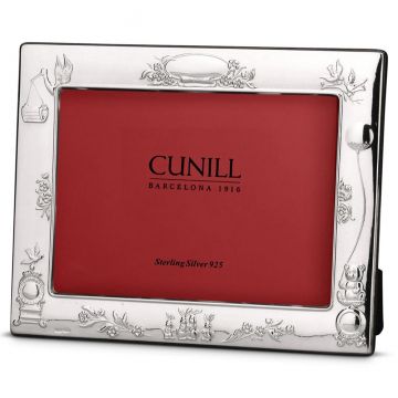 Cunill Teddy & Stork Sterling Birth Record Frame image