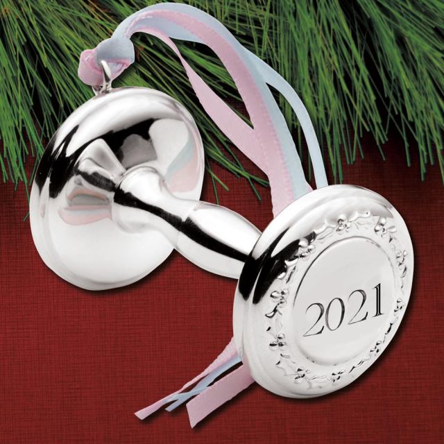 Empire silver shop baby rattle