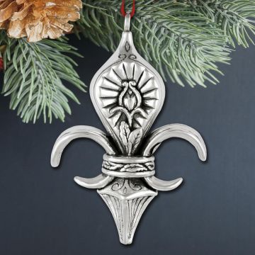 2022 Galvanique Fleur de Lis 3rd Edition Sterling Ornament image