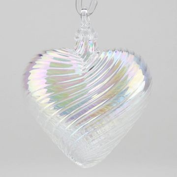 Glass Eye April Diamond Heart Ornament image