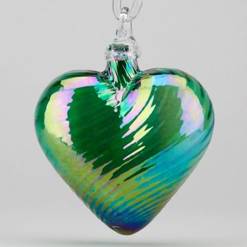 Glass Eye May Emerald Heart Ornament image