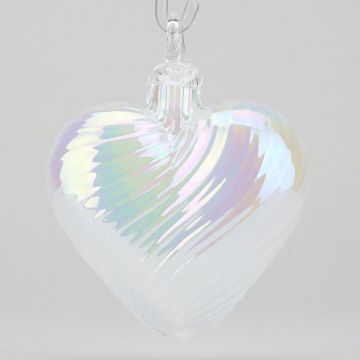 Glass Eye June Pearl Heart Ornament image