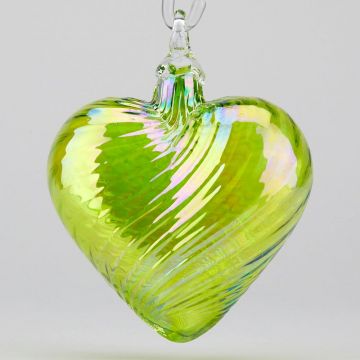 Glass Eye August Peridot Heart Ornament image