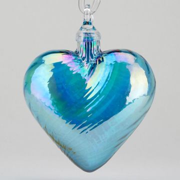 Glass Eye December Topaz Heart Ornament image
