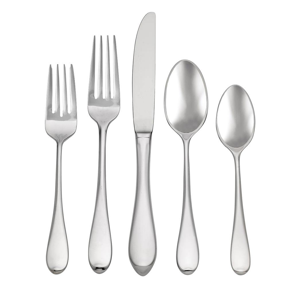 Gorham ゴールデンリボンエッジ カトラリーセット　各6本　合計30本セット Sterling Collectables: Gorham Studio 5 Piece Stainless Steel Place