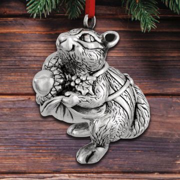 Horsefeathers Sterling Sophie Chipmunk Sterling Ornament image