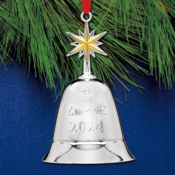 2024 Lenox Annual Musical Bell Silverplate Ornament - Damaged Box