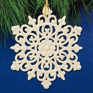 2023 Lenox Snow Fantasies Snowflake Porcelain Ornament