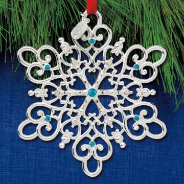 2024 Lenox Snow Majesty Snowflake Silverplate Ornament image