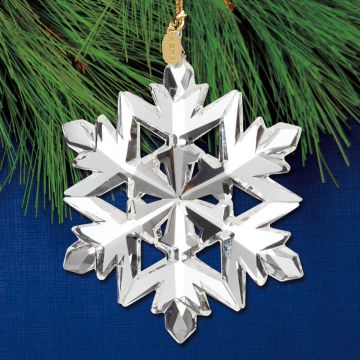 2024 Lenox Optic Snowflake Glass Ornament image