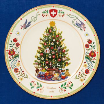 2024 Lenox Trees Around the World Plate Switzerland Porcelain Plate image