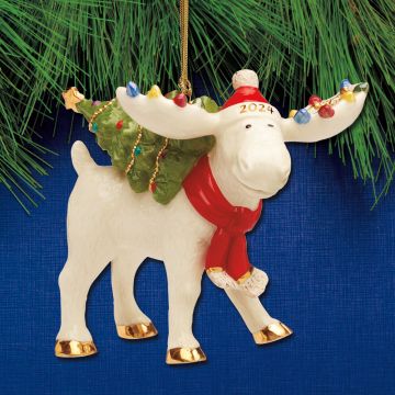 2024 Lenox Marcel the Moose Porcelain Ornament image