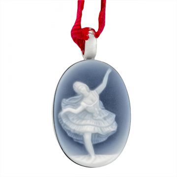 Mazza Bartholomew Nutcracker Sweet Agate Cameo Sterling Pendant image