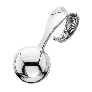Grainger McKoy Mallard Feather Sterling Baby Rattle image