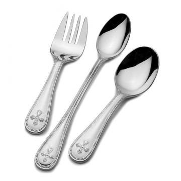 Mikasa Cross 3 Piece Stainless Baby Feeding Set image