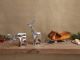 Nambe Sleigh with Reindeer Figurine Set