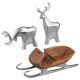 Nambe Sleigh with Reindeer Figurine Set
