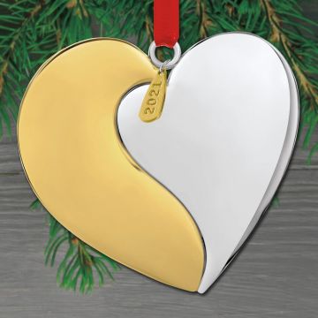 Nambe Our First Christmas Silverplate & Goldplate Ornament