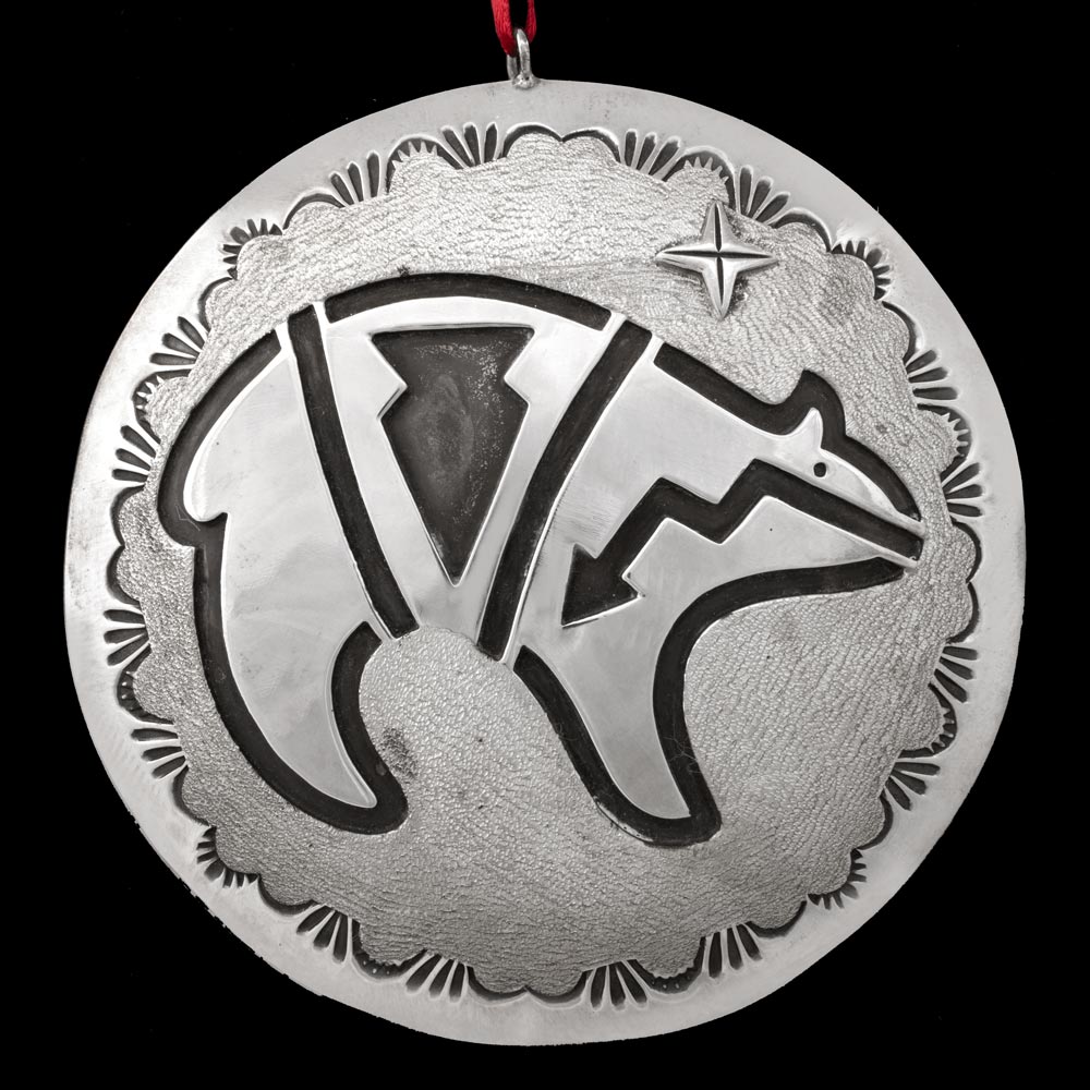 Sterling Collectables Navajo Bear with Star Sterling Ornament