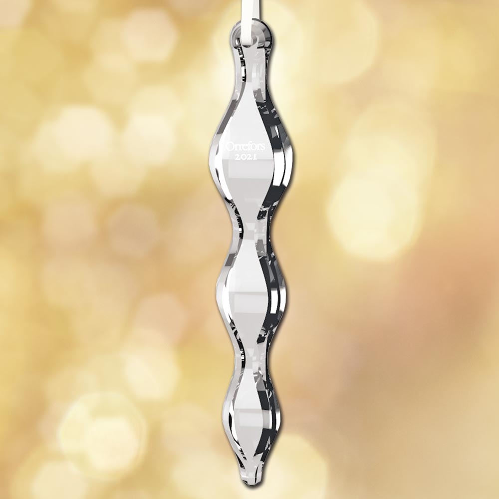 Orrefors Annual Ornament Icicle 2021, 
