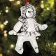 Rebecca Dykstra Ice Skating Snowgirl Sterling Ornament