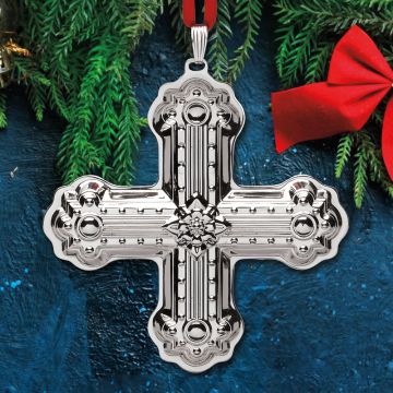 2023 Reed & Barton Christmas Cross 53rd Sterling Ornament image