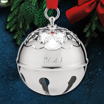 2023 Reed & Barton Holly Bell Silverplate Ornament
