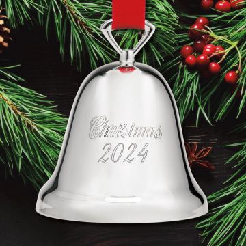 2024 Reed & Barton Silverplate Dated Christmas Bell 329/3 Ornament