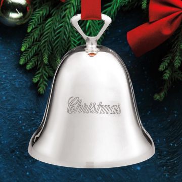 Reed & Barton Christmas Silverplate Bell Ornament