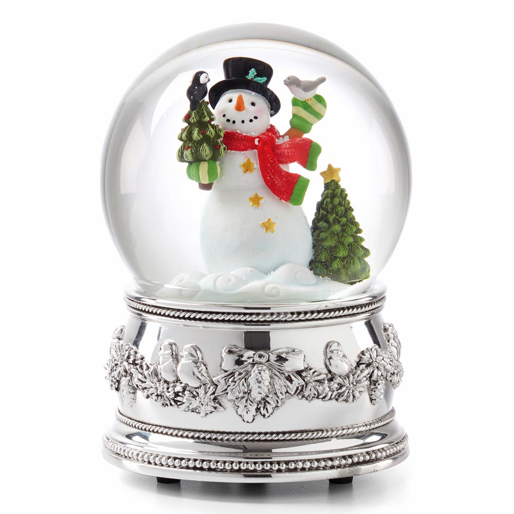 Globo Di Neve Musicale Con Renna - Diametro 8 Cm, Altezza 12 Cm, A Batterie, Decorazione Natalizia