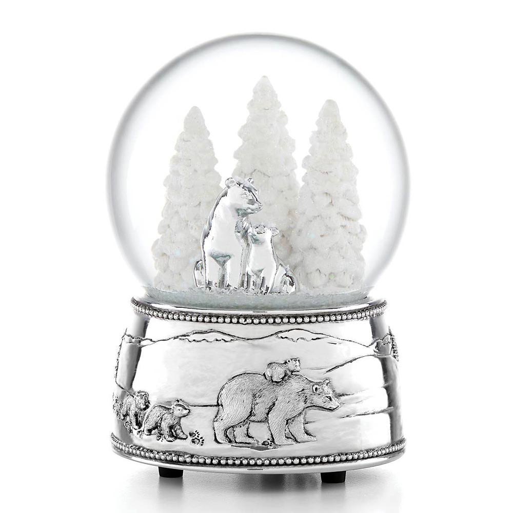 Sterling Collectables: Reed & Barton Polar Bears North Pole Bound Snowglobe