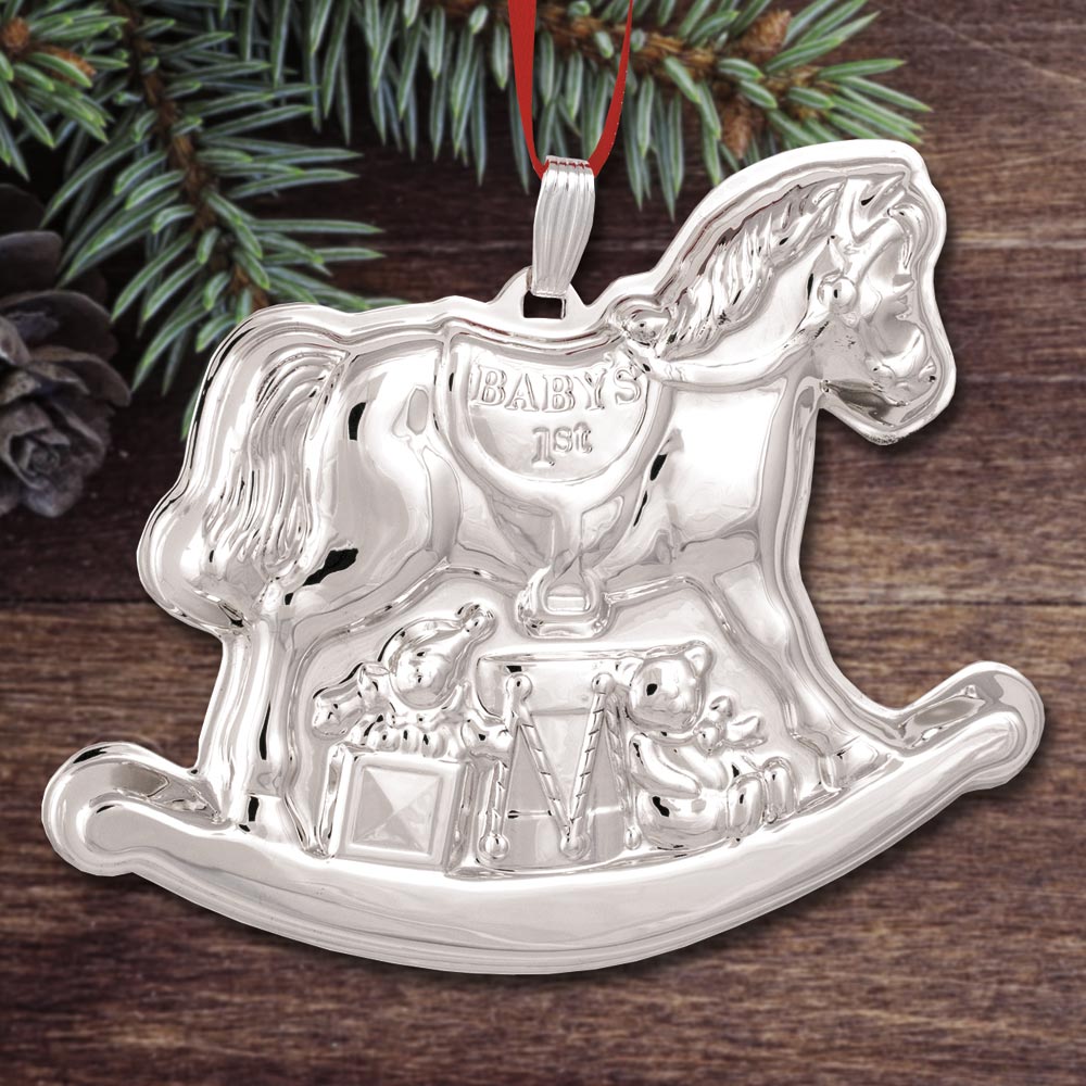 Sterling Collectables Reed & Barton Baby's First Christmas Rocking