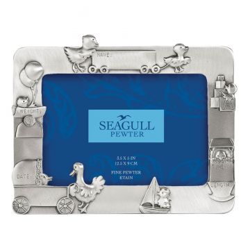 Seagull Pewter Birth Record Frame