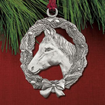Seagull Pewter Horse Wreath Ornament