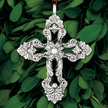 2021 Sterling Collectables Acanthus Cross 5th Edition Sterling Ornament image