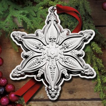 1 Inch SILVER Mini Wood Snowflake Christmas Ornaments 25 QTY