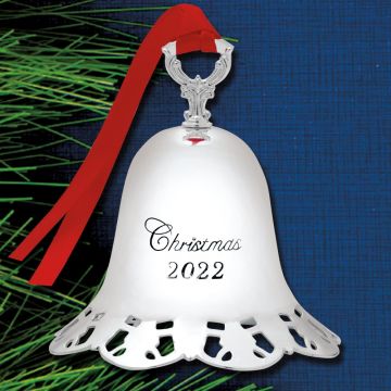 2022 Towle Pierced Bottom Bell 43rd Edition Silverplate Ornament