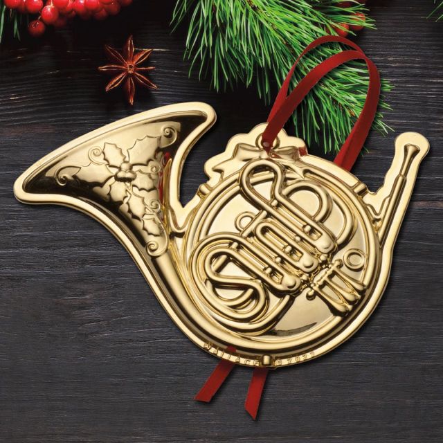 French horn christmas ornament discount