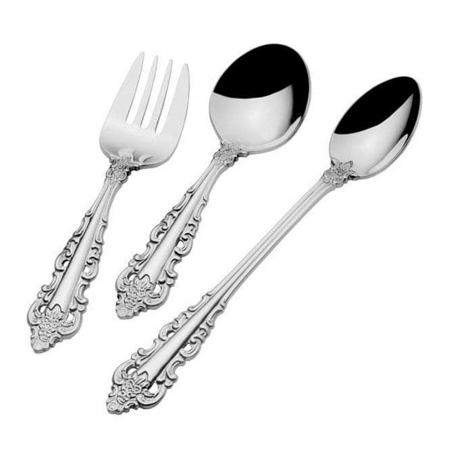 Sterling Collectables: Wallace Antique Baroque 3 Piece Stainless