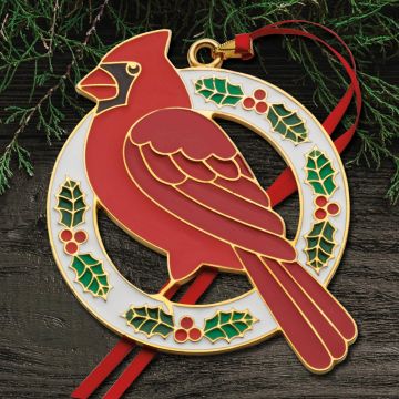 2023 Wallace Cardinal 14th Edition Goldplate & Enamel Ornament