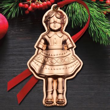 2022 Wallace Vintage Baby Doll 4th Edition Copper Ornament image