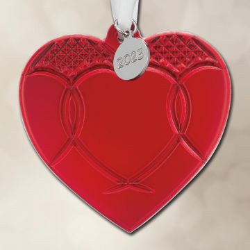 2023 Waterford Times Square Heart Crystal Ornament