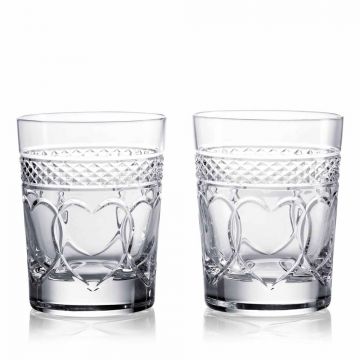 Waterford Times Square Double Old Fashioned Crystal Love Set