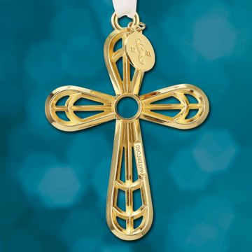 Waterford Cross Golden Ornament