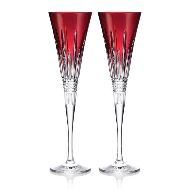 High Foot Crystal Champagne Cup 2 Sets of High-end Creative Red