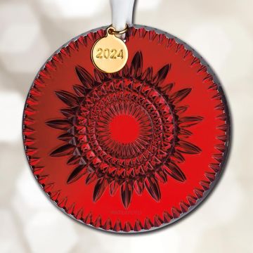 2024 Waterford New Year Celebration Red Keepsake Crystal Ornament