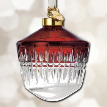 2024 Waterford New Year Celebration Red Bauble Crystal Ornament