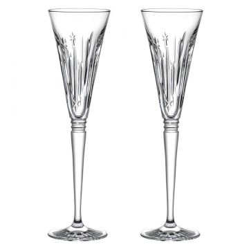 Waterford Winter Wonders Midnight Frost Crystal Flute Set