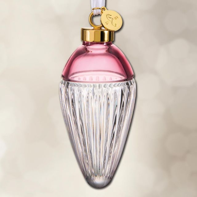 Waterford Lismore Drop Ornament Faith Cranberry
