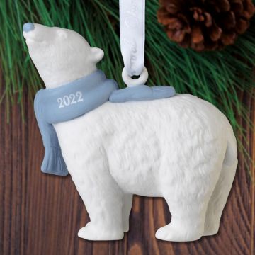2022 Wedgwood Blue Baby's First Christmas Porcelain Ornament